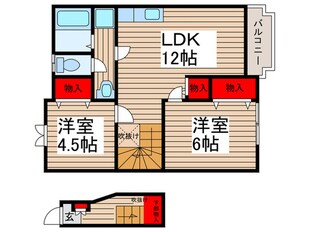 クレストタウンBの物件間取画像